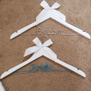 2 for $20 Bride n' Groom Wooden Hangers